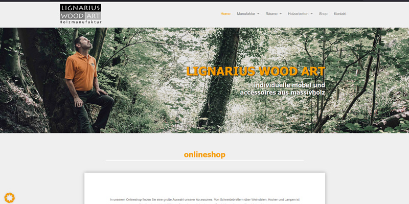 Design: Website Lignarius Wood Art